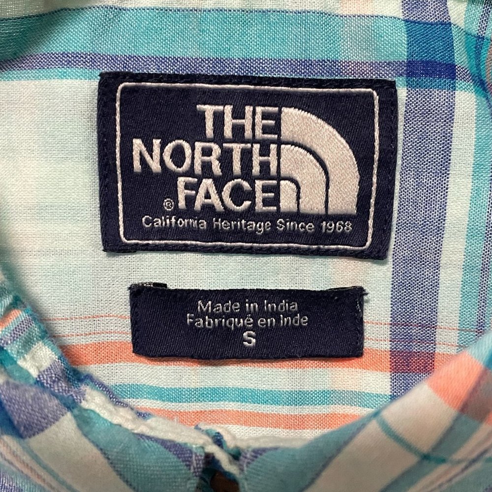 4/$25 The North Face Shirt Cotton Plaid Long Sleeve Button Down Womens Sz S - Picture 3 of 12